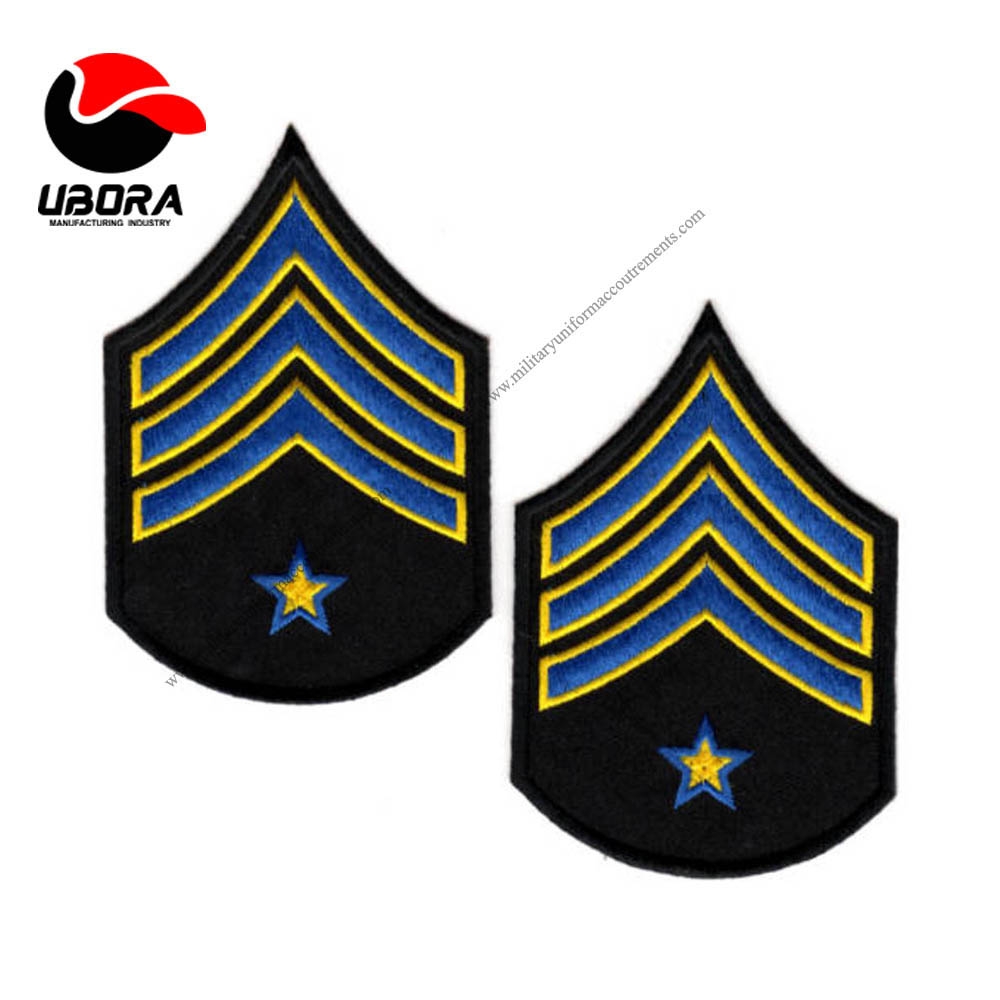 customized shape Chevrons customized color 3 inch wide - Sergeant service chevron Army Dress Uniform